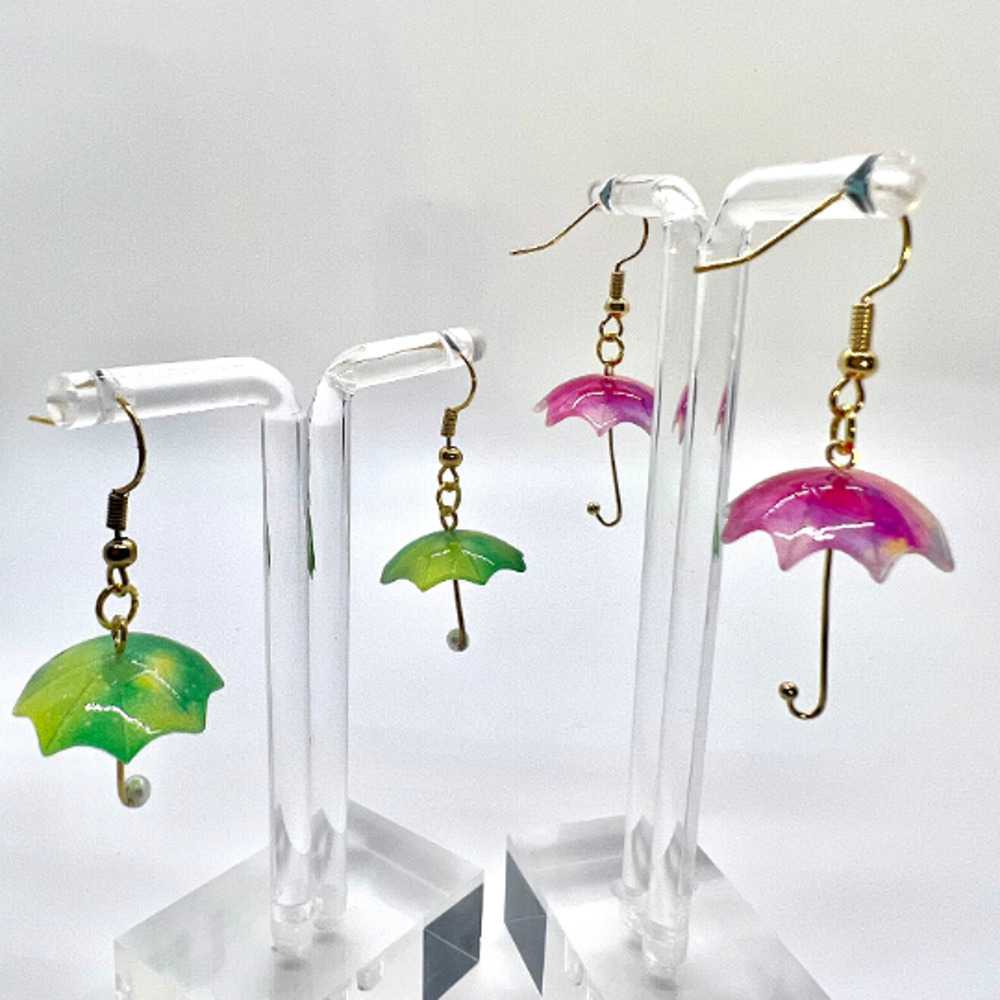 Umbrella Earrings - Spring Earrings - Cottagecore Earrings - Rainy Day Earring